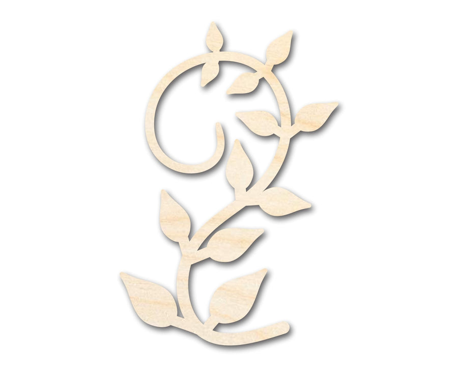 Unfinished Wood Vine Shape - Plant Craft - up to 46" DIY - NameSigns.com