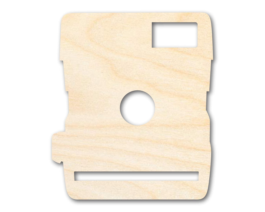Unfinished Wood Vintage Camera Shape | Craft Cutout | up to 46" DIY - NameSigns.com
