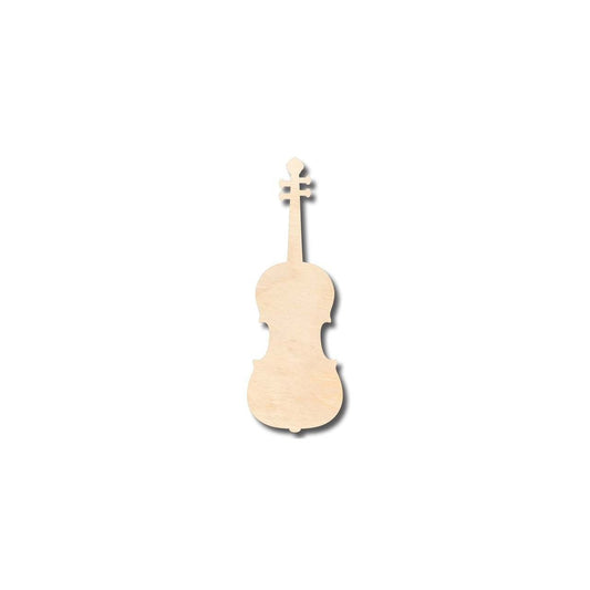 Unfinished Wood Violin Shape - Music - Craft - up to 46" DIY - NameSigns.com
