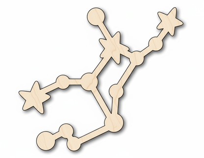 Unfinished Wood Virgo Constellation Shape - Zodiac Craft - up to 46" - NameSigns.com