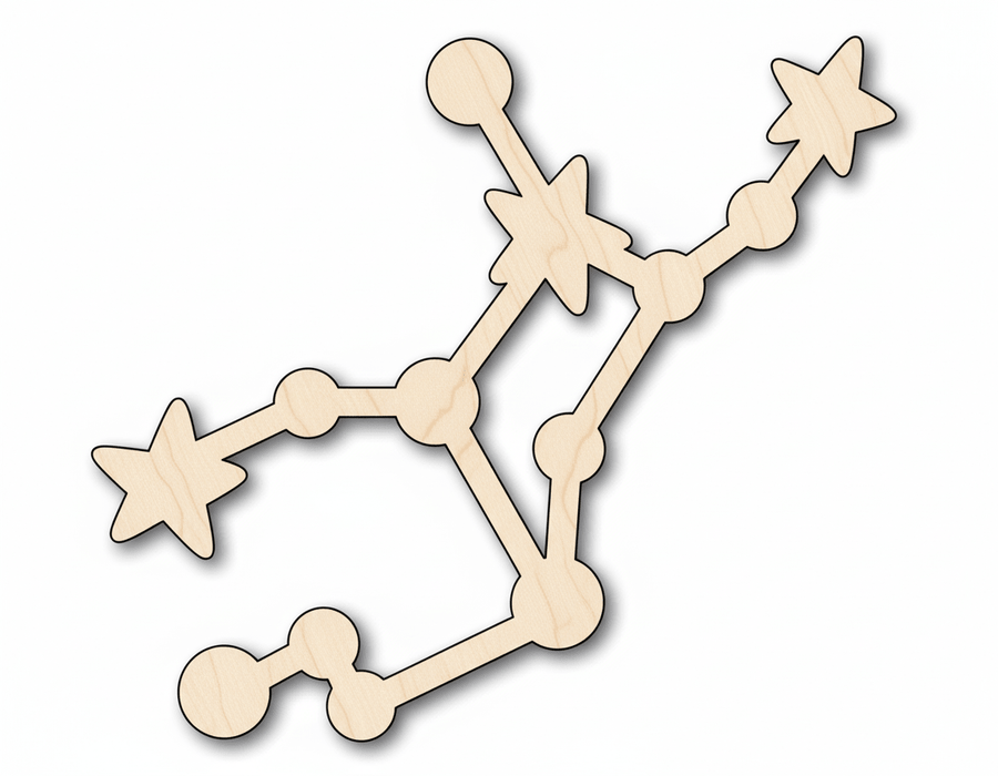 Unfinished Wood Virgo Constellation Shape - Zodiac Craft - up to 46" - NameSigns.com