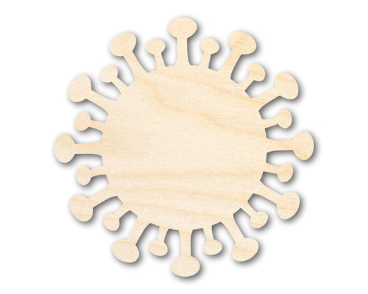 Unfinished Wood Virus Shape | Germ Craft Cutout | up to 46" DIY - NameSigns.com