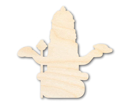 Unfinished Wood Vishnu Shape - Craft - up to 46" - NameSigns.com