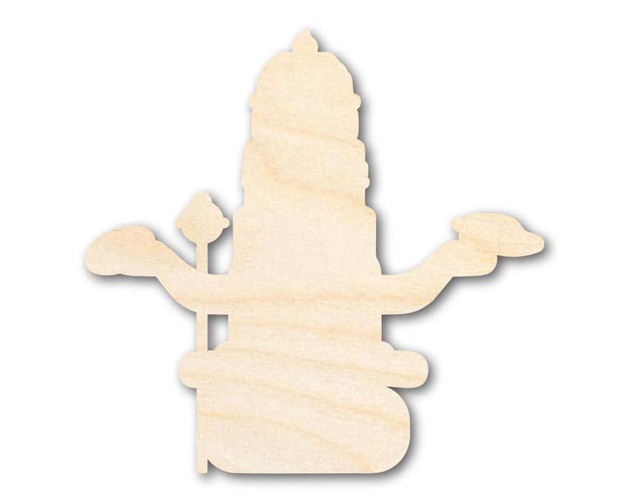 Unfinished Wood Vishnu Shape - Craft - up to 46" - NameSigns.com