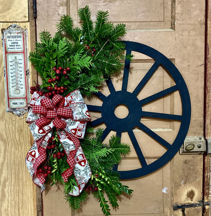 Unfinished Wood Wagon Wheel Shape | Rustic Farmhouse | DIY Craft Cutout | Up to 24" - NameSigns.com