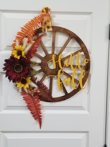 Unfinished Wood Wagon Wheel Shape | Rustic Farmhouse | DIY Craft Cutout | Up to 24" - NameSigns.com