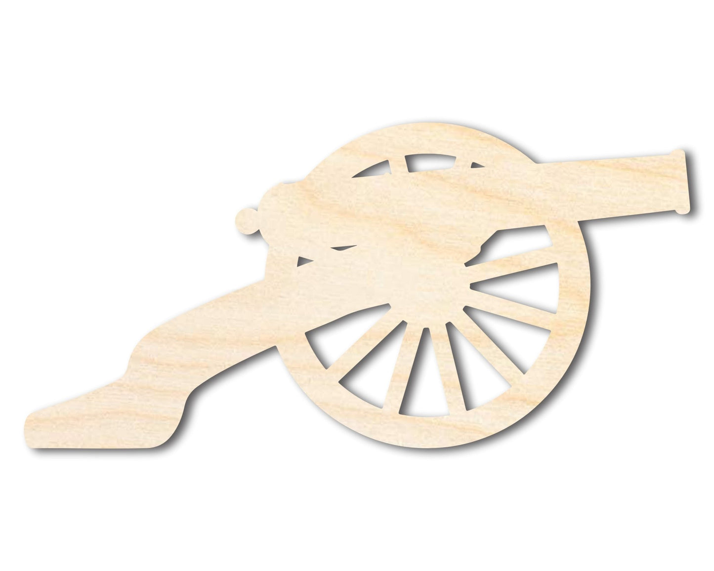 Unfinished Wood War Cannon Shape | DIY Craft Cutout | up to 46" DIY - NameSigns.com