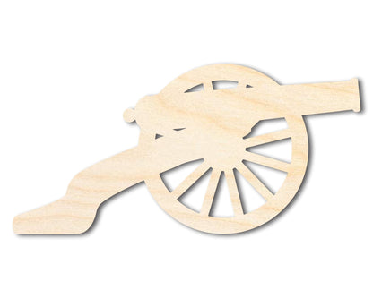 Unfinished Wood War Cannon Shape | DIY Craft Cutout | up to 46" DIY - NameSigns.com