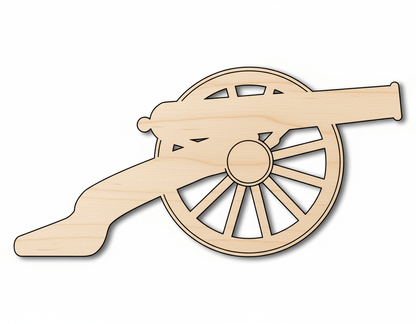 Unfinished Wood War Cannon Shape | DIY Craft Cutout | up to 46" DIY - NameSigns.com
