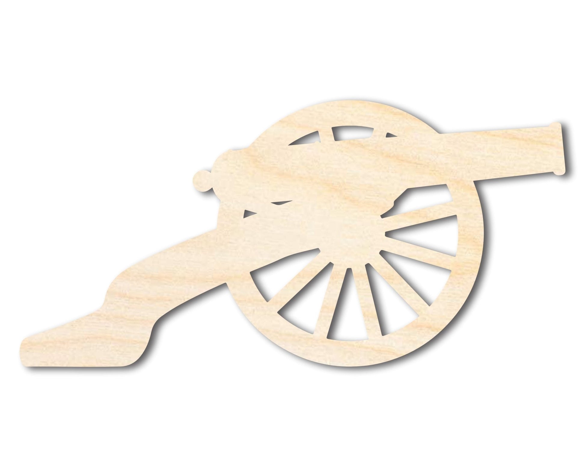 Unfinished Wood War Cannon Shape | DIY Craft Cutout | up to 46" DIY - NameSigns.com