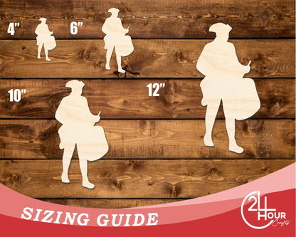 Unfinished Wood War Drummer Shape | DIY Craft Cutout | up to 46" DIY - NameSigns.com