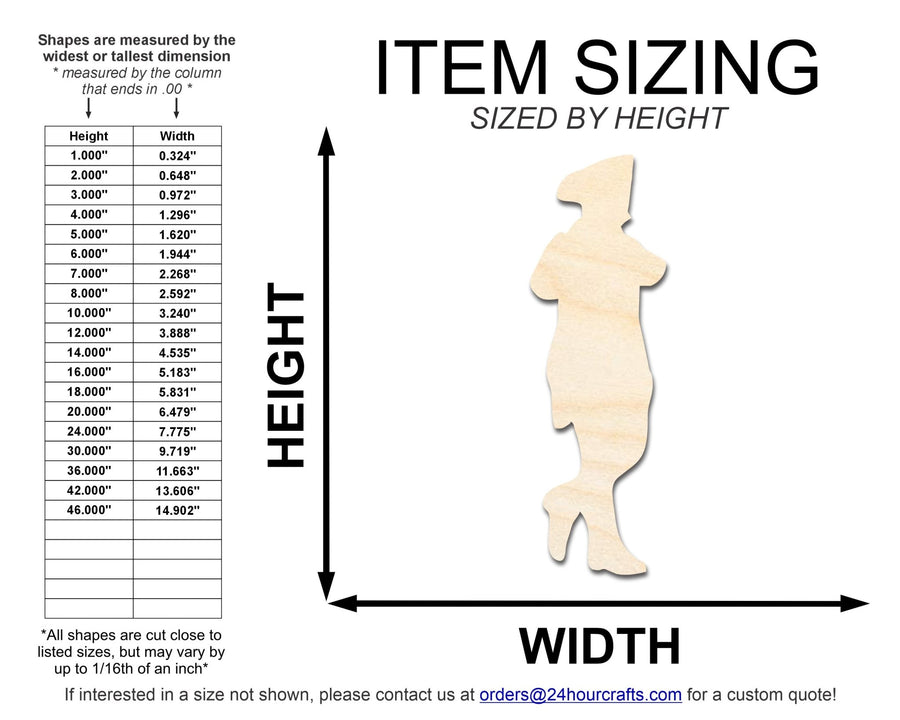 Unfinished Wood War Piper Shape | DIY Craft Cutout | up to 46" DIY - NameSigns.com
