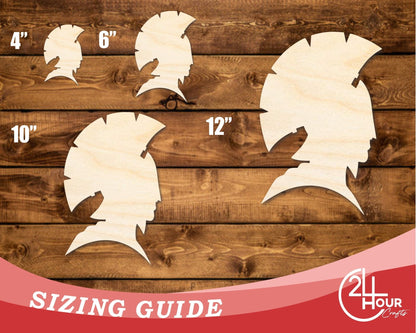 Unfinished Wood Warrior Mascot Shape | DIY Craft Cutout | up to 46" DIY - NameSigns.com