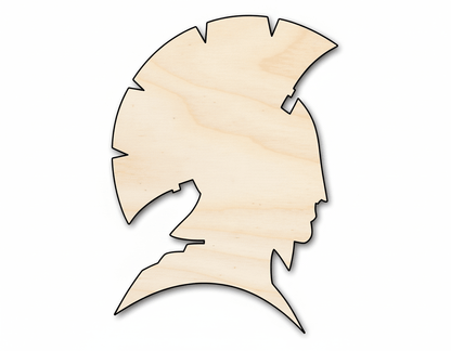 Unfinished Wood Warrior Mascot Shape | DIY Craft Cutout | up to 46" DIY - NameSigns.com