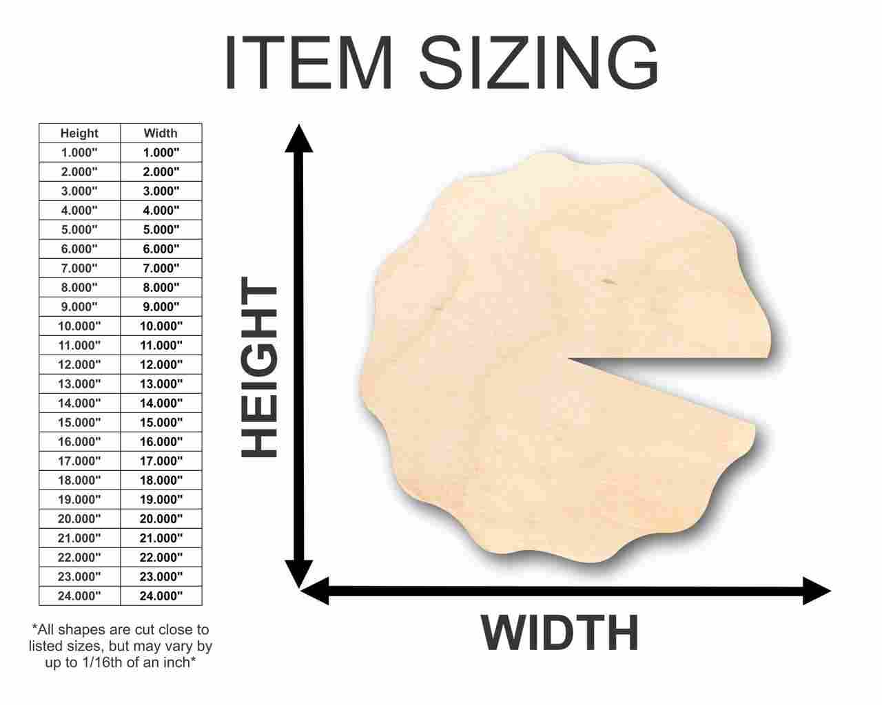 Unfinished Wood Water Lily Shape - Pond - Craft - up to 46" DIY - NameSigns.com
