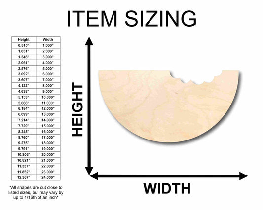 Unfinished Wood Watermelon Slice with Bite Silhouette - Craft - up to 46" DIY - NameSigns.com