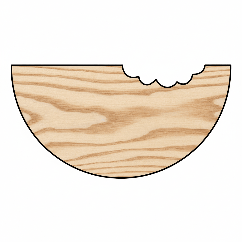 Unfinished Wood Watermelon Slice with Bite Silhouette - Craft - up to 46" DIY - NameSigns.com