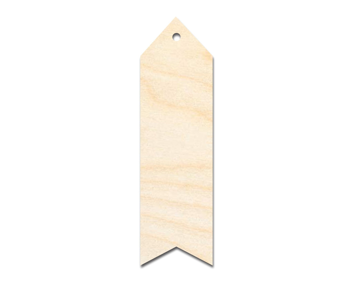 Unfinished Wood Wavy Simple Bookmark Shape | DIY Craft Cutout | up to 12" DIY - NameSigns.com