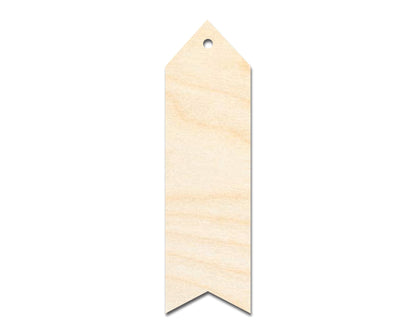 Unfinished Wood Wavy Simple Bookmark Shape | DIY Craft Cutout | up to 12" DIY - NameSigns.com