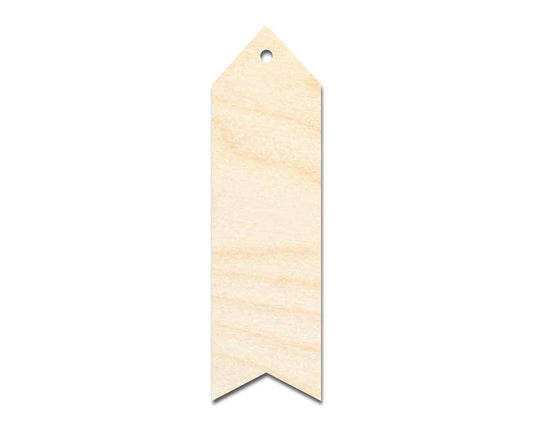 Unfinished Wood Wavy Simple Bookmark Shape | DIY Craft Cutout | up to 12" DIY - NameSigns.com
