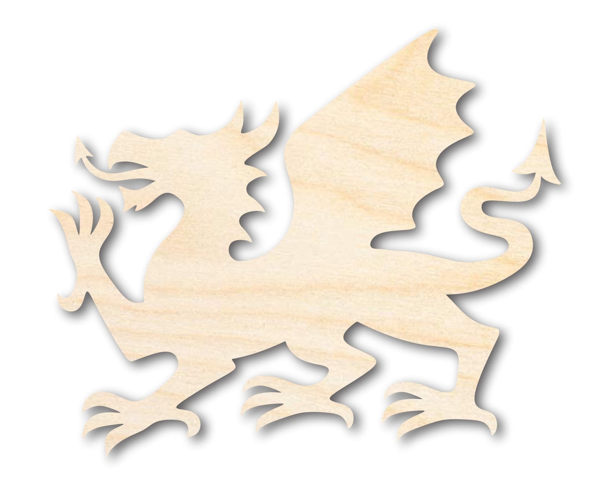 Unfinished Wood Welsh Dragon Shape - Craft - up to 46" DIY - NameSigns.com