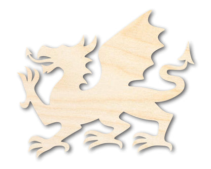 Unfinished Wood Welsh Dragon Shape - Craft - up to 46" DIY - NameSigns.com