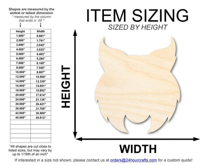 Unfinished Wood Wildcat Mascot Shape | DIY Craft Cutout | up to 46" DIY - NameSigns.com