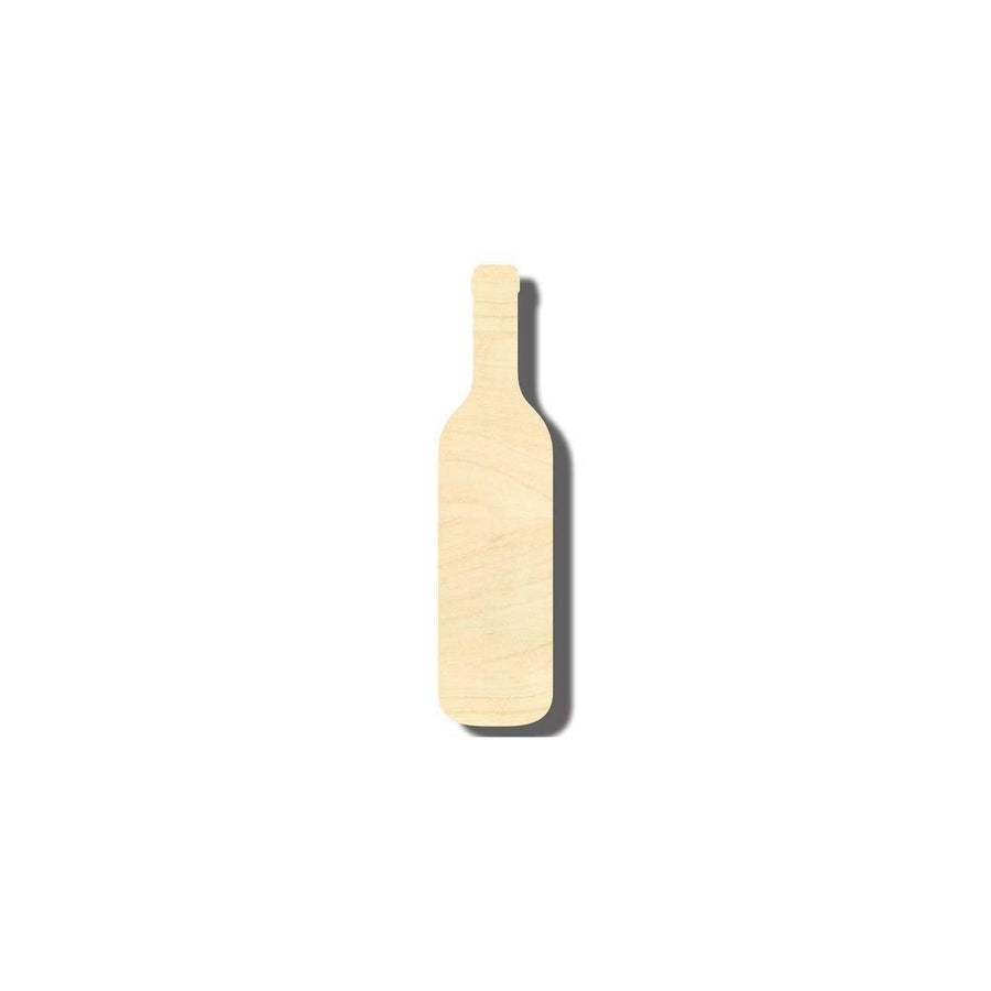 Unfinished Wood Wine Bottle Shape - Craft - up to 46" DIY - NameSigns.com