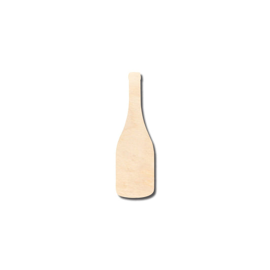 Unfinished Wood Wine Bottle Silhouette - Craft - up to 46" DIY - NameSigns.com