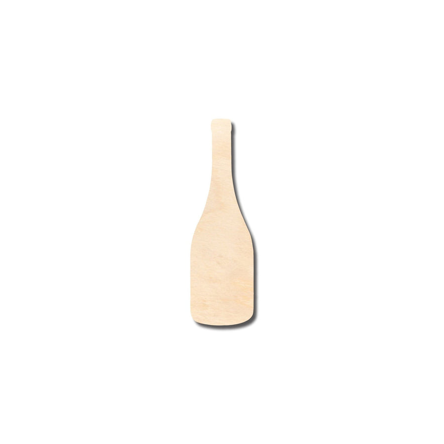 Unfinished Wood Wine Bottle Silhouette - Craft - up to 46" DIY - NameSigns.com
