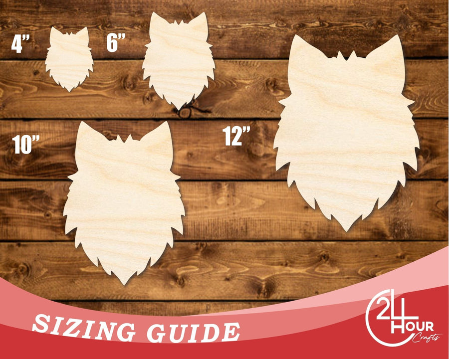 Unfinished Wood Wolf Mascot Shape | DIY Craft Cutout | up to 46" DIY - NameSigns.com