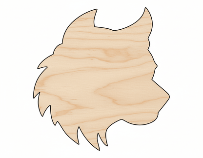 Unfinished Wood Wolf Mascot Shape | DIY Craft Cutout | up to 46" DIY - NameSigns.com
