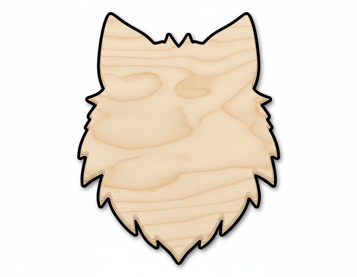 Unfinished Wood Wolf Mascot Shape | DIY Craft Cutout | up to 46" DIY - NameSigns.com
