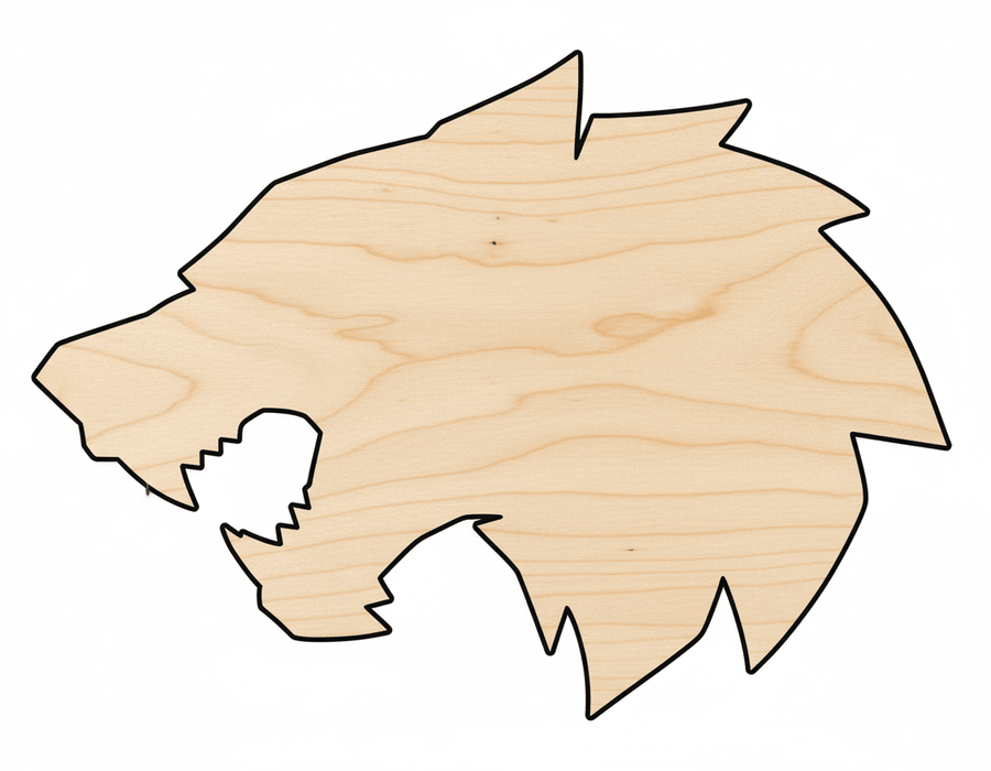 Unfinished Wood Wolf Mascot Shape | DIY Craft Cutout | up to 46" DIY - NameSigns.com