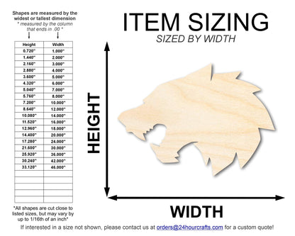 Unfinished Wood Wolf Mascot Shape | DIY Craft Cutout | up to 46" DIY - NameSigns.com