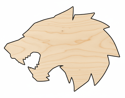 Unfinished Wood Wolf Mascot Shape | DIY Craft Cutout | up to 46" DIY - NameSigns.com