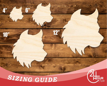 Unfinished Wood Wolf Mascot Shape | DIY Craft Cutout | up to 46" DIY - NameSigns.com