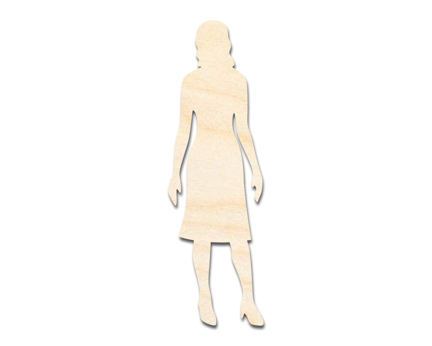 Unfinished Wood Woman Shape - Craft - up to 46" DIY - NameSigns.com