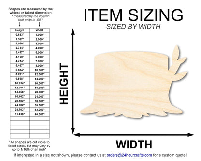Unfinished Wood Wooden Stump Shape | DIY Craft Cutout | up to 46" DIY - NameSigns.com