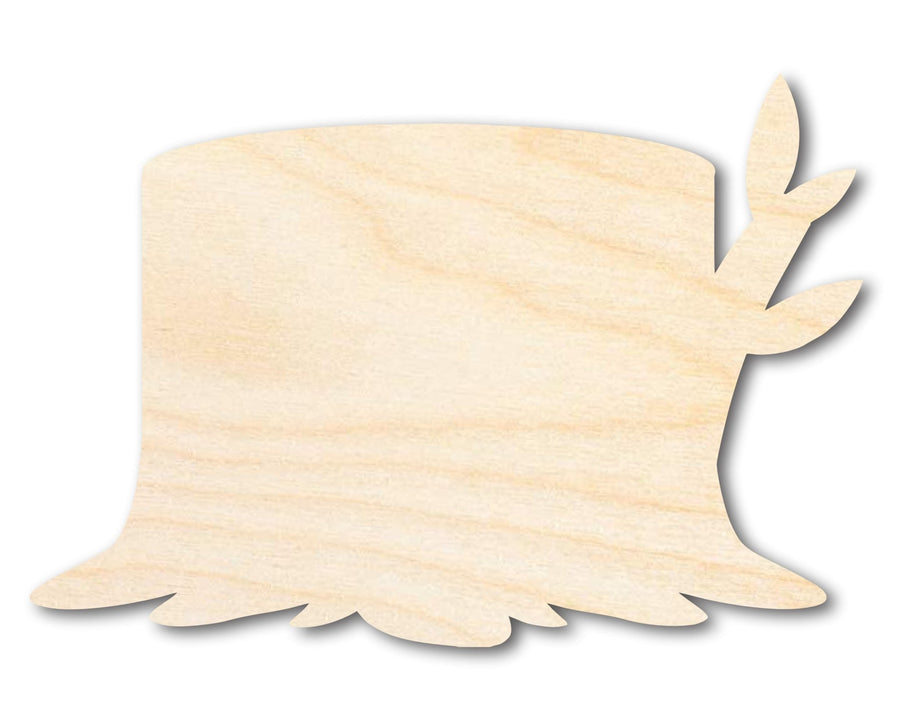 Unfinished Wood Wooden Stump Shape | DIY Craft Cutout | up to 46" DIY - NameSigns.com