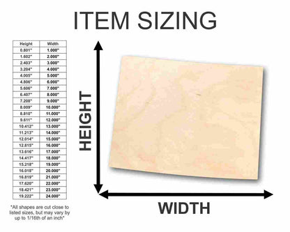 Unfinished Wood Wyoming Shape - State - Craft - up to 46" DIY - NameSigns.com