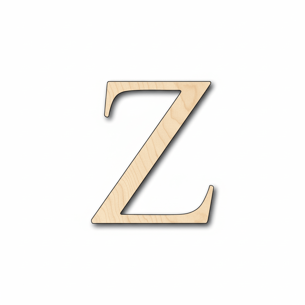 Unfinished Wood Zeta Silhouette - Craft - up to 46" DIY - NameSigns.com