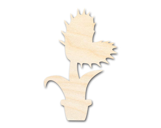 Venus Fly Trap Cutout - Wooden DIY Craft Shape | Baltic Birch Plywood Art - NameSigns.com