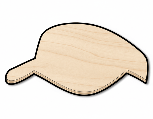 Visor Hat Silhouette DIY Craft Cutout Blank Door Hanger Wooden Cutout Cut Outs - Unfinished - NameSigns.com