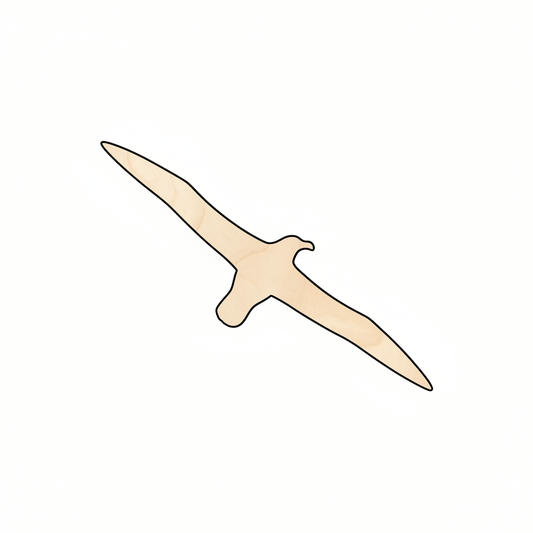Wood Albatross | Baltic Birch Plywood Bird Shape - DIY Wooden Animal Blank Door Hanger Wooden Cutout Cut Outs - Unfinished - NameSigns.com