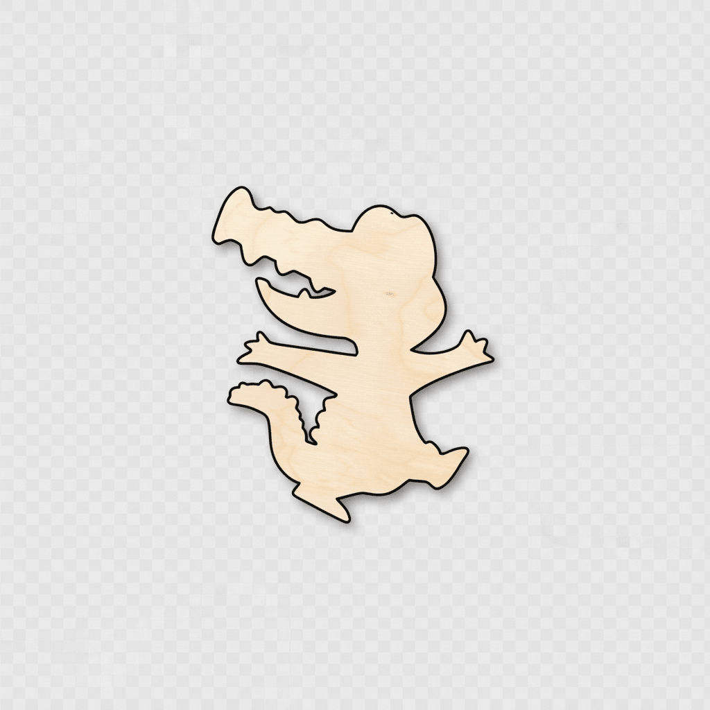 Wood Alligator | DIY Wood Cutouts Up To 46" - Handmade Wooden Decor Blank Door Hanger Wooden Cutout Cut Outs - Unfinished - NameSigns.com