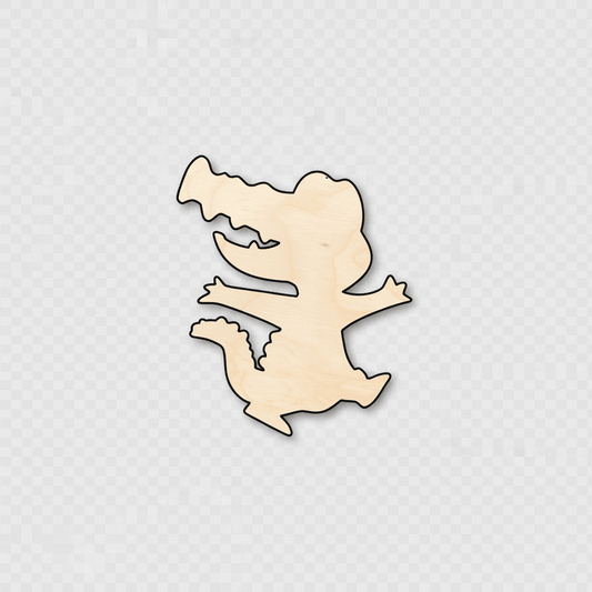 Wood Alligator | DIY Wood Cutouts Up To 46" - Handmade Wooden Decor Blank Door Hanger Wooden Cutout Cut Outs - Unfinished - NameSigns.com