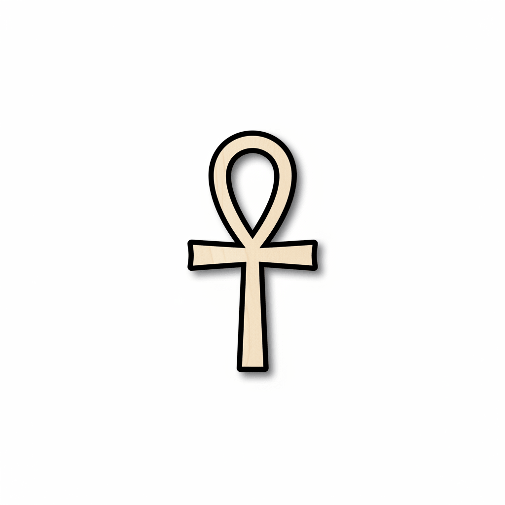 Wood Ankh - Baltic Birch Plywood Laser Cut Wood Craft Shapes Blank Door Hanger Wooden Cutout Cut Outs - Unfinished - NameSigns.com