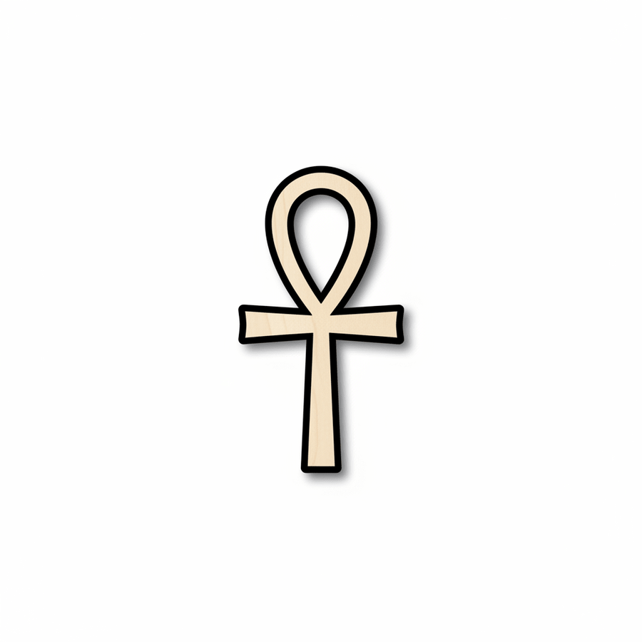 Wood Ankh - Baltic Birch Plywood Laser Cut Wood Craft Shapes Blank Door Hanger Wooden Cutout Cut Outs - Unfinished - NameSigns.com
