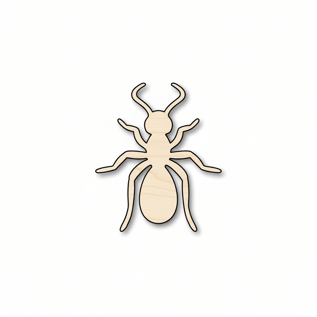 Unfinished Wood Shape Cut Out Unfinished Wood Ant Shape - Insect ...